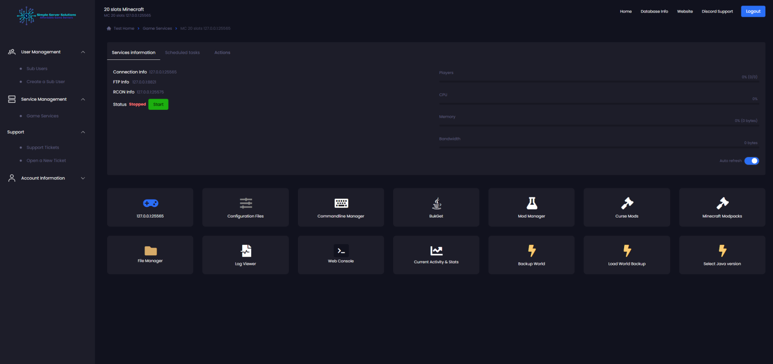 Main Menu